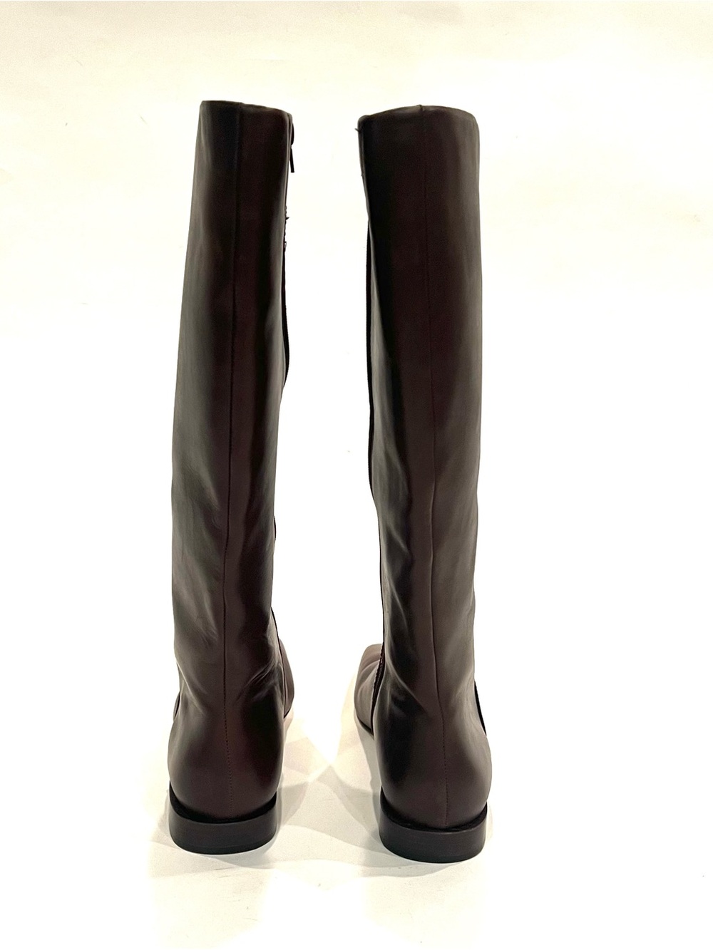 Bernardo Barnes Brown Leather Knee High Square Toe Flat Riding Boots Womens 11 - Picture 6 of 7